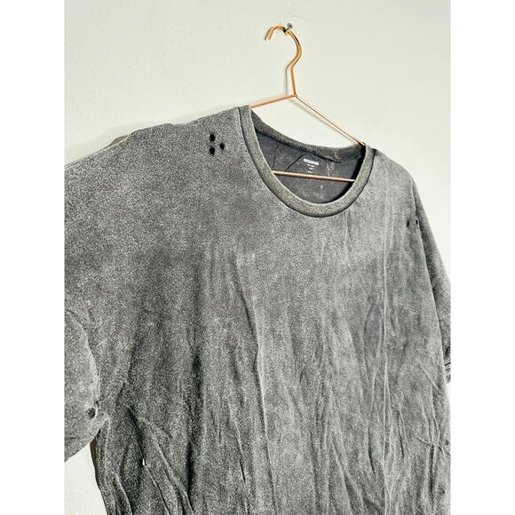 ONE TEASPOON Acid Washed Distressed Black Short Sleeve Tee Shirt Size Medium - Picture 3 of 5